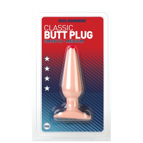 Classic Smooth Butt Plug Medium Flesh Pink Classic Smooth Butt Plug Medium Flesh Pink