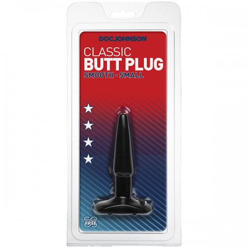 Classic Smooth Butt Plug Small Black Classic Smooth Butt Plug Small Black