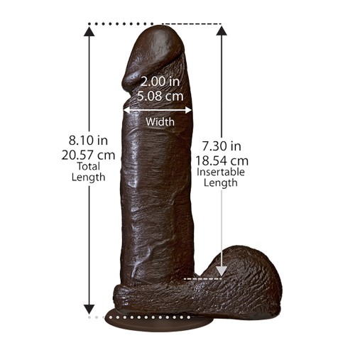 The Realistic Cock 8 Inch Dildo Black The Realistic Cock 8 Inch Dildo Black