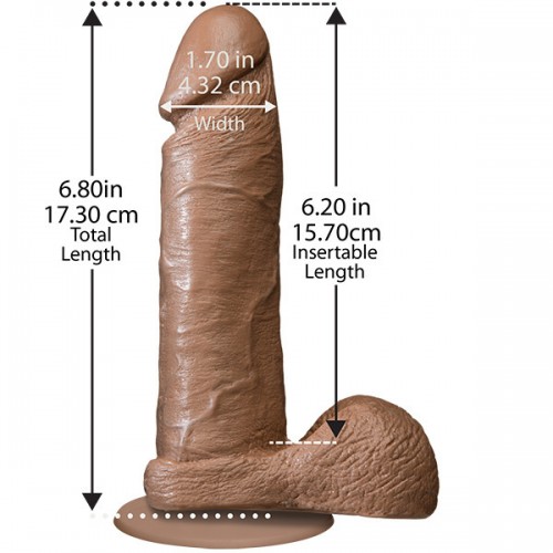 The Realistic Cock 6 Inch Dildo Flesh Brown The Realistic Cock 6 Inch Dildo Flesh Brown