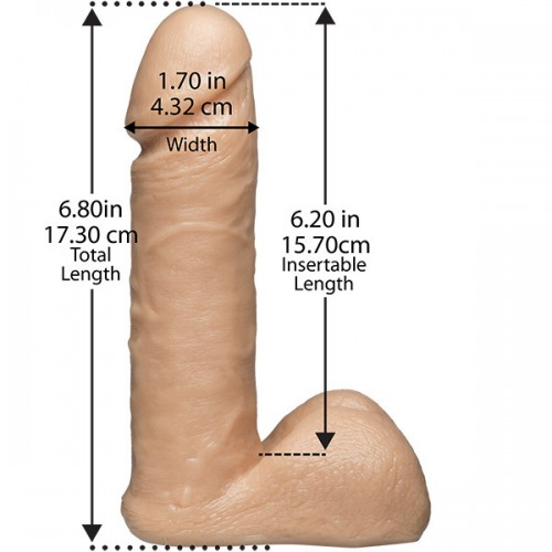 VacULock 6 Inch Realistic Dildo Attachment VacULock 6 Inch Realistic Dildo Attachment