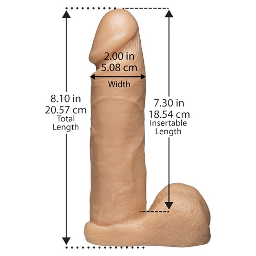 VacULock 8 Inch Realistic Cock Attachment Flesh Pink VacULock 8 Inch Realistic Cock Attachment Flesh Pink