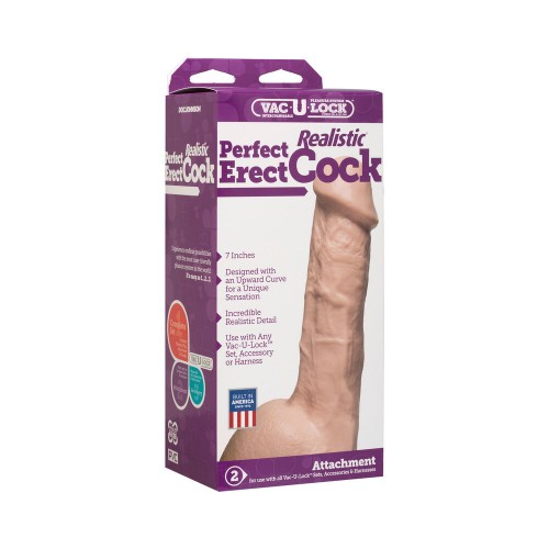 VacULock 7 Inch Perfect Erect Cock Attachment Flesh Pink VacULock 7 Inch Perfect Erect Cock Attachment Flesh Pink