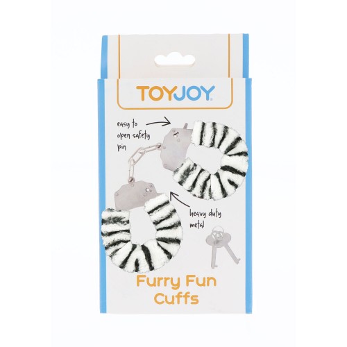 ToyJoy Furry Fun Wrist Cuffs Zebra ToyJoy Furry Fun Wrist Cuffs Zebra