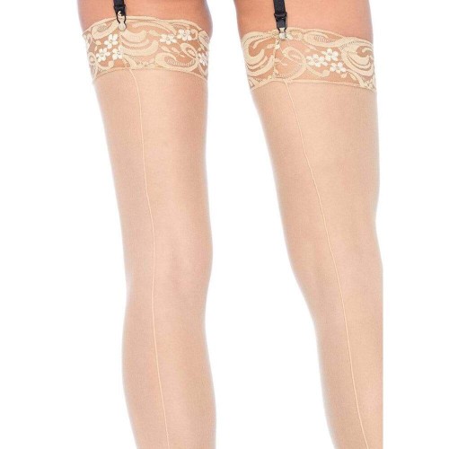 Leg Avenue Sheer Stockings With Backseam Nude UK 6 to 12 Leg Avenue Sheer Stockings With Backseam Nude UK 6 to 12