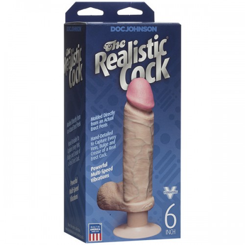 The Realistic Cock 6 Inch Vibrating Dildo Flesh Pink The Realistic Cock 6 Inch Vibrating Dildo Flesh Pink
