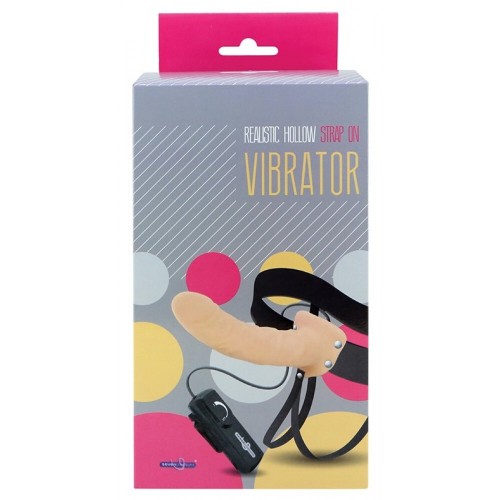 Realistic Hollow Strap On With Vibrator Realistic Hollow Strap On With Vibrator