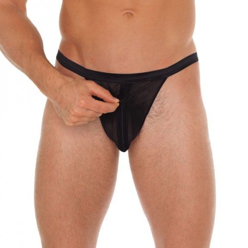 Mens Black GString With Pouch Mens Black GString With Pouch