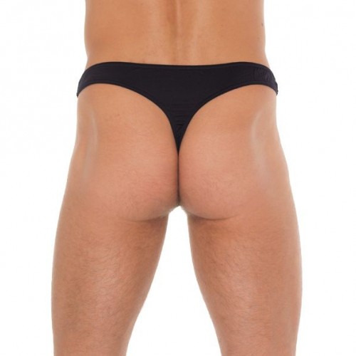 Mens Black GString With A Net Pouch Mens Black GString With A Net Pouch