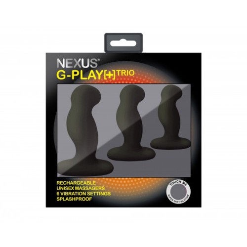 Nexus G Play Trio Vibrating Prostate Massagers Black Nexus G Play Trio Vibrating Prostate Massagers Black