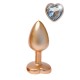 Gleaming Love Pearl Gold Butt Plug Small