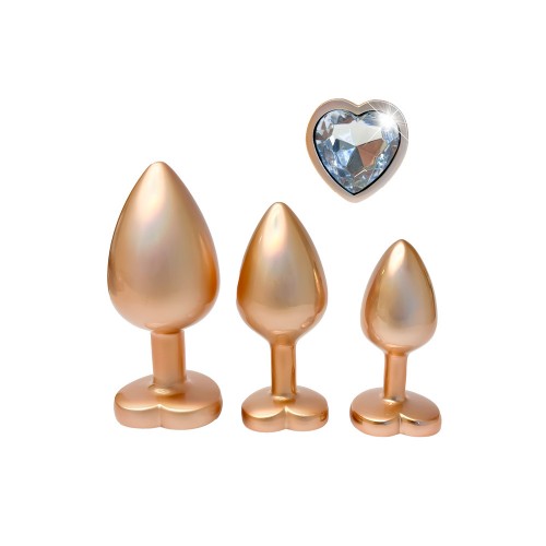Gleaming Love Pearl Gold Butt Plug Set Gleaming Love Pearl Gold Butt Plug Set
