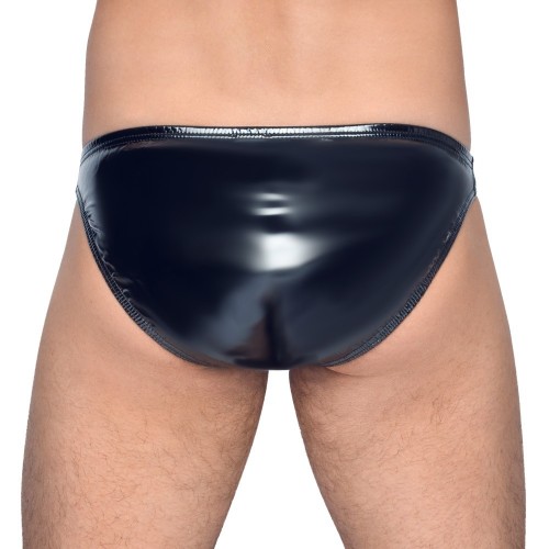 Black Level Vinyl Briefs With Zip Black Black Level Vinyl Briefs With Zip Black