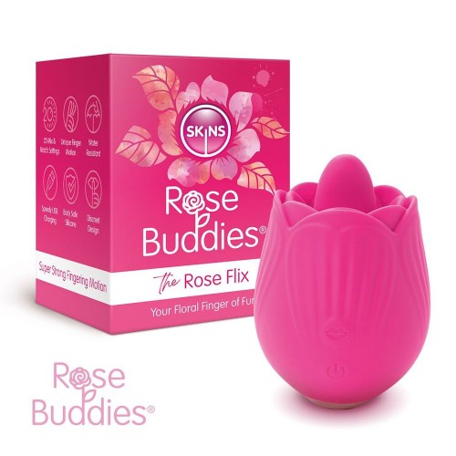 Skins Rose Buddies The Rose Flix Clitoral Massager Pink Skins Rose Buddies The Rose Flix Clitoral Massager Pink
