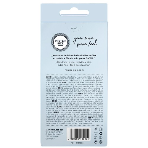 Mister Size 69mm Your Size Pure Feel Condoms 10 Pack Mister Size 69mm Your Size Pure Feel Condoms 10 Pack