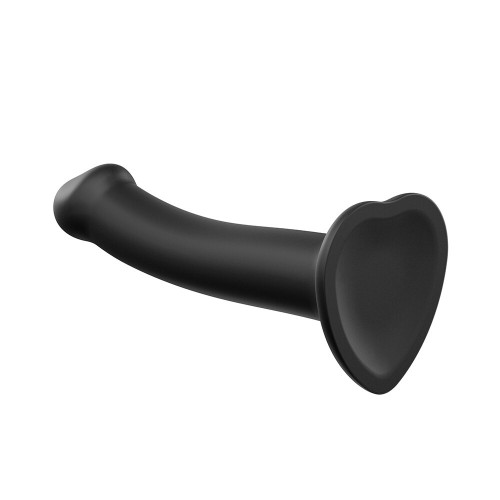 Strap On Me Silicone Dual Density Bendable Dildo Medium Black Strap On Me Silicone Dual Density Bendable Dildo Medium Black