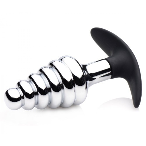 Master Series Dark Hive Metal And Silicone Ribbed Anal Plug Master Series Dark Hive Metal And Silicone Ribbed Anal Plug