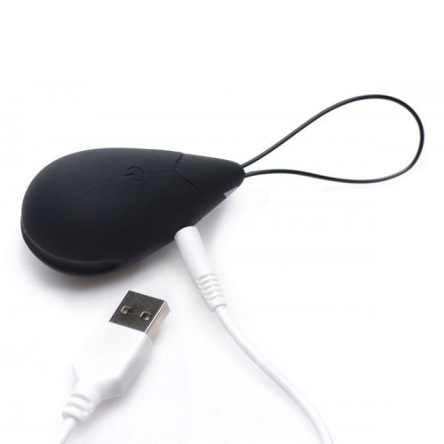 XR 10X Silicone Vibrating Egg Black XR 10X Silicone Vibrating Egg Black