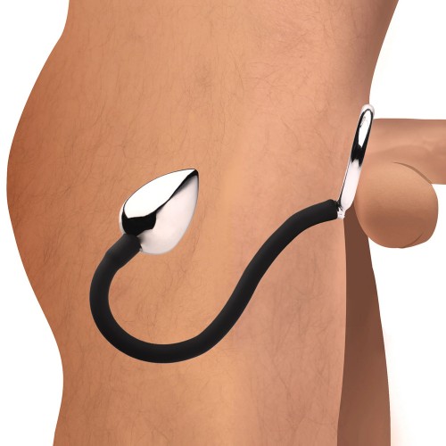 Master Series Tug Plug Aluminum Cock and Ball Ring Master Series Tug Plug Aluminum Cock and Ball Ring