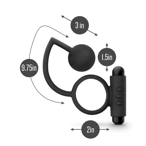 Anal Adventures Platinum Ball With Vibrating Cock Ring Anal Adventures Platinum Ball With Vibrating Cock Ring