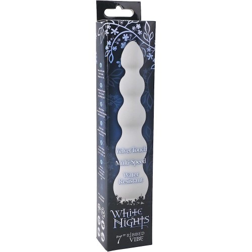 White Nights 7 Inch Ribbed Anal Vibrator White Nights 7 Inch Ribbed Anal Vibrator