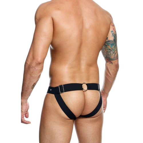 Male Basics Dngeon Peekaboo Jock Black One Size Male Basics Dngeon Peekaboo Jock Black One Size