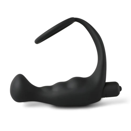 Black Silicone Anal Plug Vibrator with Cock Ring Black Silicone Anal Plug Vibrator with Cock Ring