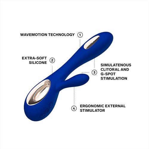 Lelo Soraya Wave Dual Action Vibrator Midnight Blue Lelo Soraya Wave Dual Action Vibrator Midnight Blue