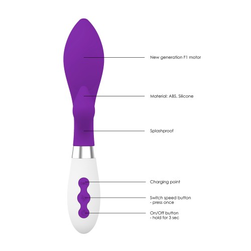 Achelois Rechargeable Vibrator Purple Achelois Rechargeable Vibrator Purple