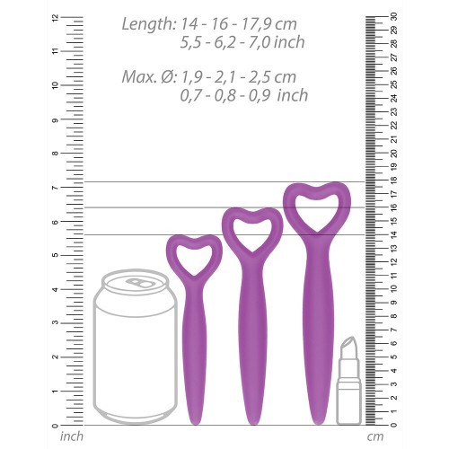 Ouch Silicone Vaginal Dilator Set Purple Ouch Silicone Vaginal Dilator Set Purple
