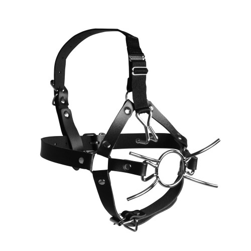 Ouch Xtreme Head Harness With Spider Gag And Nose Hooks Ouch Xtreme Head Harness With Spider Gag And Nose Hooks