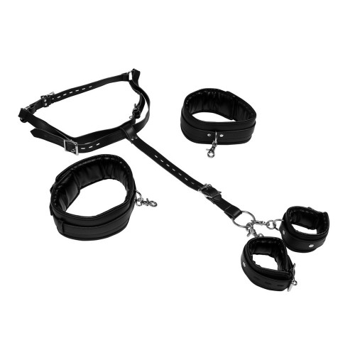 Body Harness with Thigh and Hand Cuffs Body Harness with Thigh and Hand Cuffs
