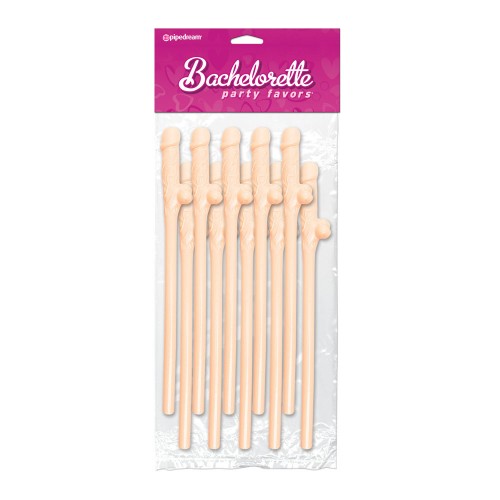 Bachelorette Party Favors 10 Pecker Straws Flesh Bachelorette Party Favors 10 Pecker Straws Flesh