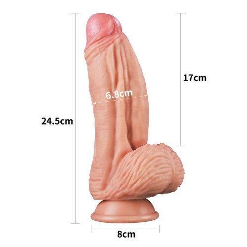 Lovetoy 10 Inch Dual Layered Silicone Cock Lovetoy 10 Inch Dual Layered Silicone Cock