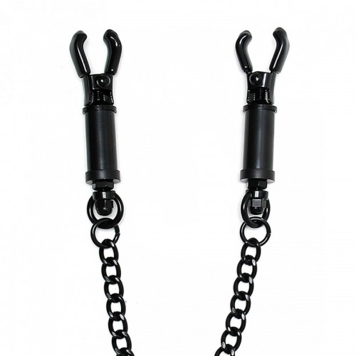 Black Metal Adjustable Nipple Clamps With Chain Black Metal Adjustable Nipple Clamps With Chain