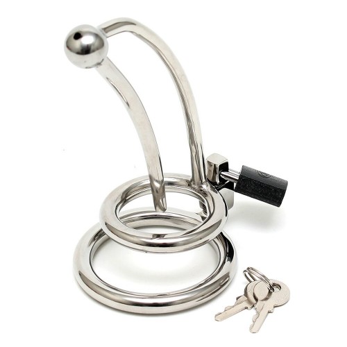 Chastity Penis Lock Curved With Urethral Tube Chastity Penis Lock Curved With Urethral Tube