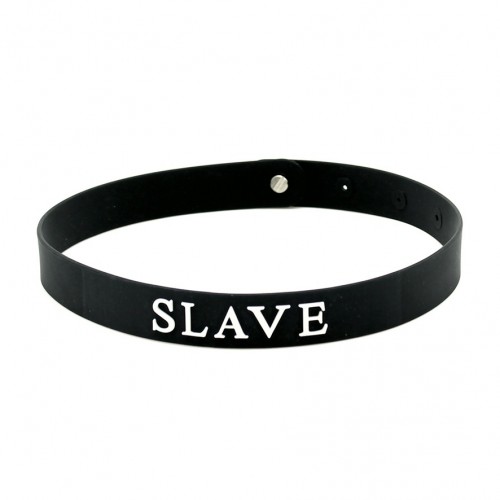 Black Silicone Slave Collar Black Silicone Slave Collar