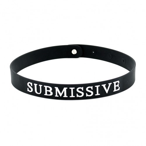 Black Silicone Submissive Collar Black Silicone Submissive Collar
