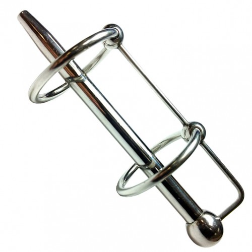 Rouge Stainless Steel Double Ring Sperm Stopper Rouge Stainless Steel Double Ring Sperm Stopper