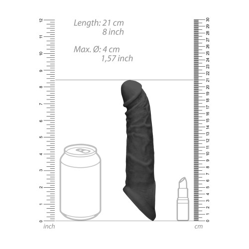 RealRock 8 Inch Penis Sleeve Black RealRock 8 Inch Penis Sleeve Black