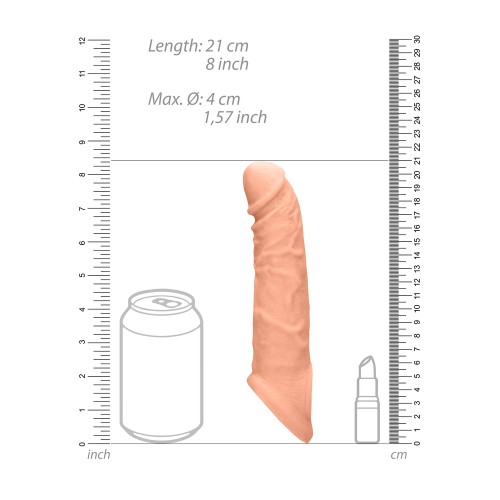 RealRock 8 Inch Penis Sleeve Flesh Pink RealRock 8 Inch Penis Sleeve Flesh Pink