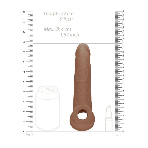 RealRock 9 Inch Penis Sleeve Flesh Tan RealRock 9 Inch Penis Sleeve Flesh Tan