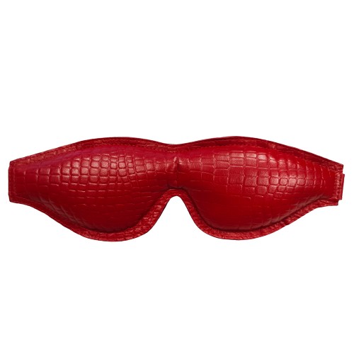 Rouge Garments Leather Croc Print Padded Blindfold Rouge Garments Leather Croc Print Padded Blindfold