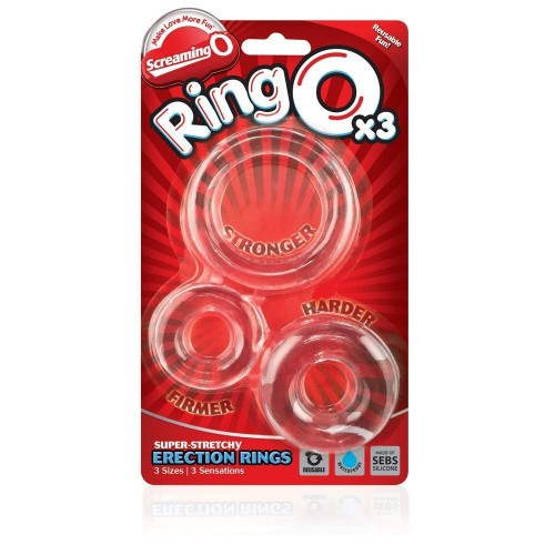 Screaming O RingO x3 Clear Cock Rings Screaming O RingO x3 Clear Cock Rings