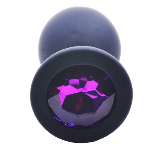 Small Black Jewelled Silicone Butt Plug Small Black Jewelled Silicone Butt Plug