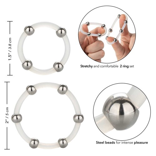 Steel Beaded Silicone Ring Set Steel Beaded Silicone Ring Set