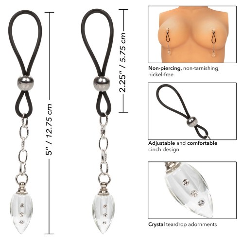 Nipple Play NonPiercing Nipple Jewellery Crystal Teardrop Nipple Play NonPiercing Nipple Jewellery Crystal Teardrop