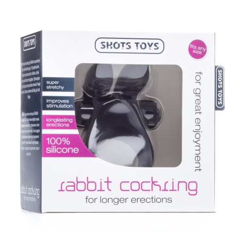 Shots Rabbit Vibrating Cock Ring Black Shots Rabbit Vibrating Cock Ring Black