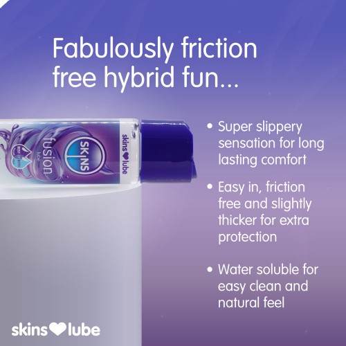 Skins Fusion Hybrid Silicone And Waterbased Lubricant 130ml Skins Fusion Hybrid Silicone And Waterbased Lubricant 130ml