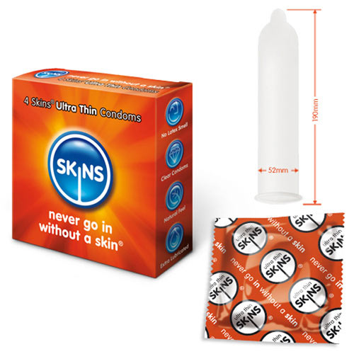 Skins Condoms Ultra Thin 4 Pack Skins Condoms Ultra Thin 4 Pack